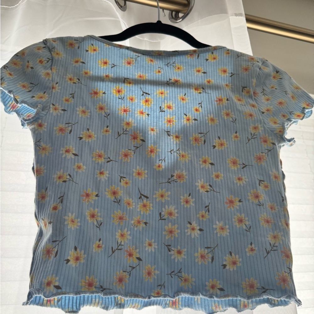 Floral Blue Women's Top